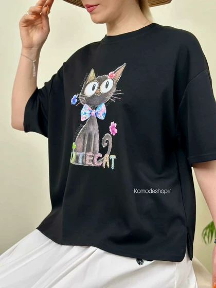 تیشرت باکسی پینترستی Cat