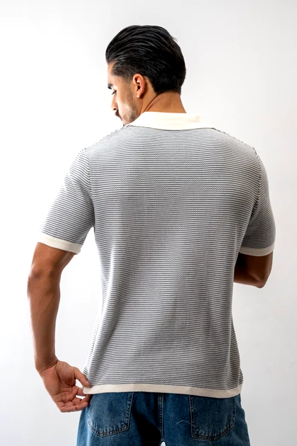 پلوشرت بافت آستین کوتاه مردانه