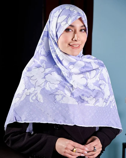 روسری ابریشم آبرنگی سایز (120) 20225