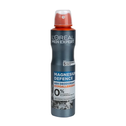 اسپری ضدتعریق مردانه لورآل مدل - loreal magnesium defence حجم 250 میلی لیتر