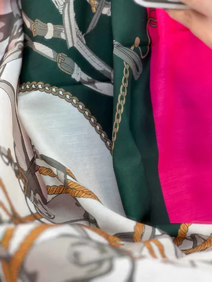 شال طرح زنجیر و طناب