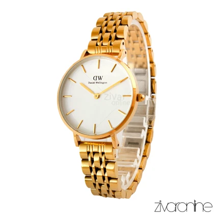 ساعت دنیل ولینگتون زنانه بند طلایی صفحه سفید 105288