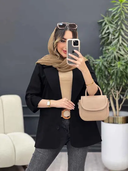 مانتو دو دکمه ثمین