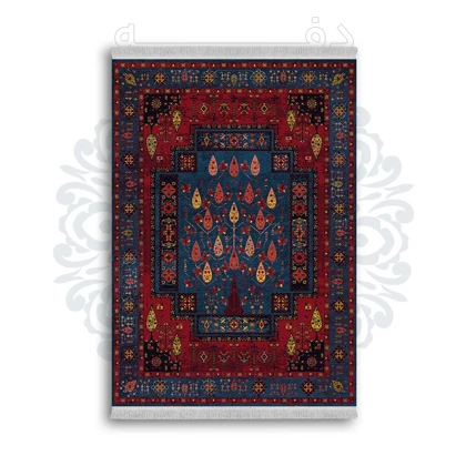 *جدید* فرشینه از جنس پارچه شانل مخمل ترک طرح فانتزی برند دفه کد 845