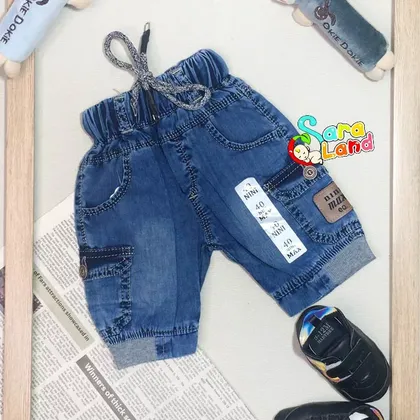 شلوارک جین نوزاد شش جیب