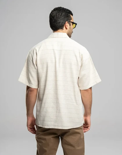 آستین کوتاه راه راه باریک