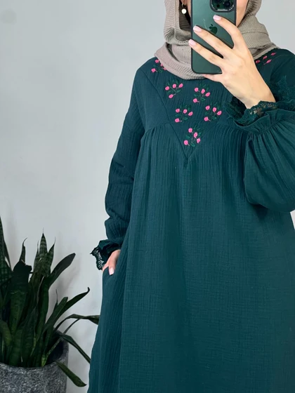 پیراهن مانتویی ساتین 1