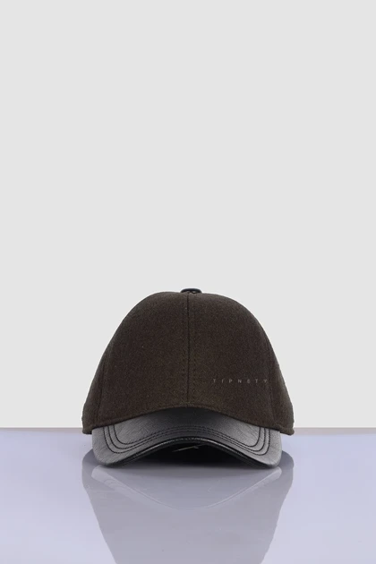 کلاه کپ نمدی و لبه چرم 0001