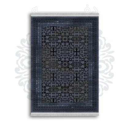 *جدید* فرشینه از جنس پارچه شانل مخمل ترک طرح فانتزی برند دفه کد 783