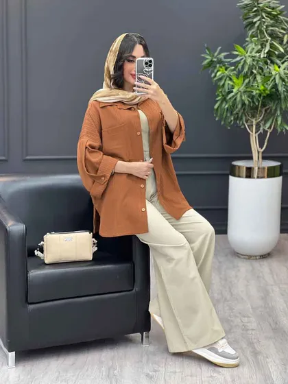 مانتو دو جیب آستین پاگن