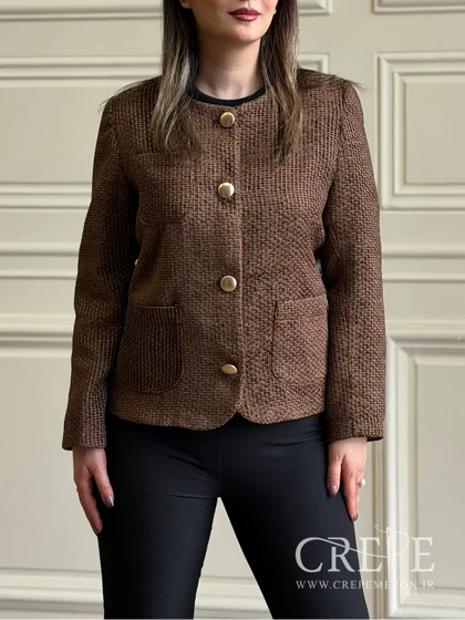 کت مخمل طرح حصیری