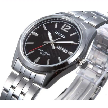 ساعت مچی مردانه کاسیو Casio مدل MTP-1335D-1A با بند استیل و صفحه مشکی