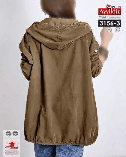 سیوشرت پائیزه زیپ‌دار زنانه سایز بزرگ کد 3156