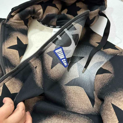 سویشرت بچه گانه داخل خز دار طرح ستاره