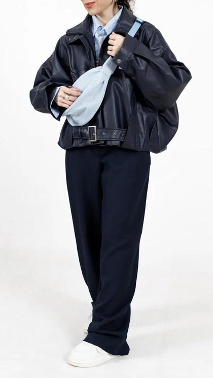 بامبر جکت چرم pull&bear