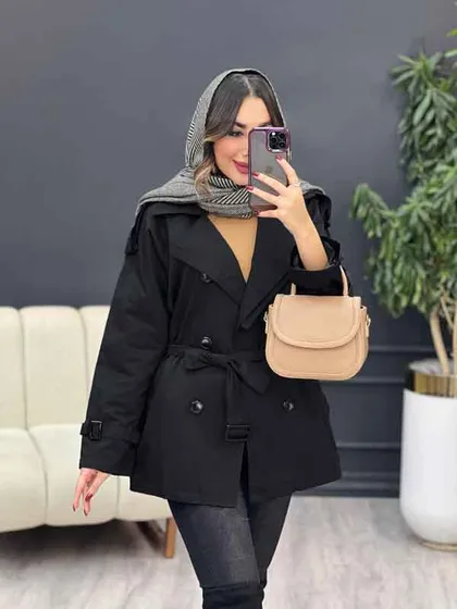 بارانی یقه دوبل شش دکمه