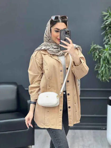 مانتو پرچ دار صدف