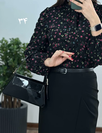 شومیز حریر مجلسی مهلا (کد 2050)