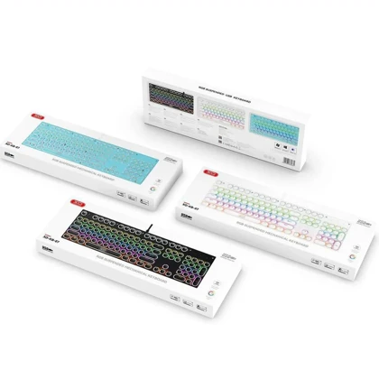 کیبورد مکانیکی سیمی ایکس او XO مدل KB-07 با نور RGB
