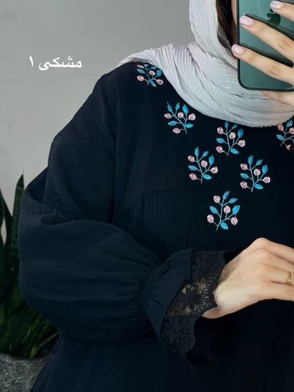 پیراهن مانتویی ساتین 1(ایراد دار)