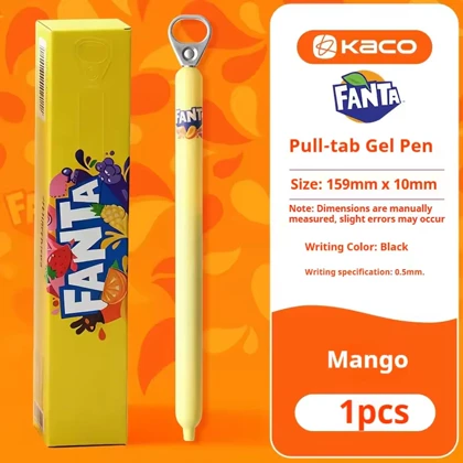 خودکار مشکی ژله ای کاکو KACO مدل K1062 POPUP نوک 0.5 میلی متری طرح نوشابه