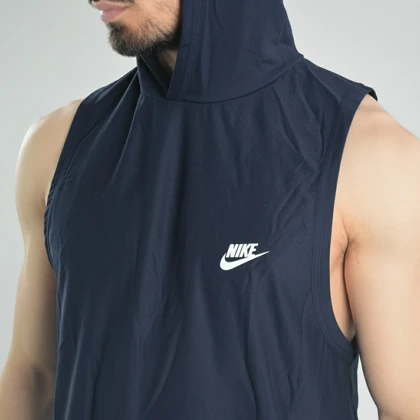 رکابی کلاهدار ورزشی مردانه نایک مدل VHD-Dri Fit-4K1003 سرمه ای