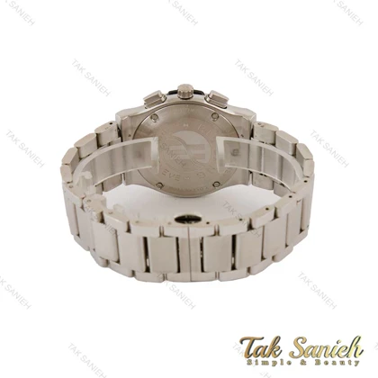 ساعت هابلوت مردانه سه موتوره بند استیل صفحه مشکی Hublot-5096-G