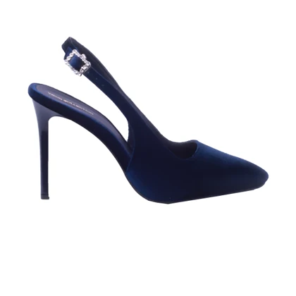 کفش پاشنه‌بلند زنانه مخملی قرمز کد 1869