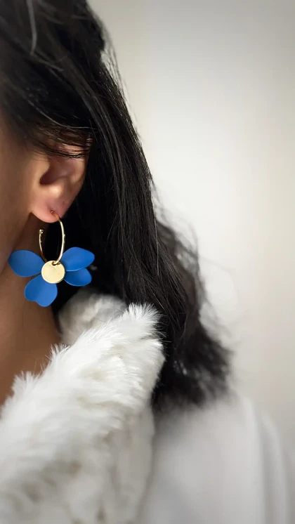 گوشواره حلقه‌ای گل