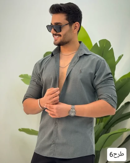 پیراهن مردانه استین بلند پلاس_کد4307