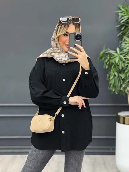مانتو لینن برش‌دار