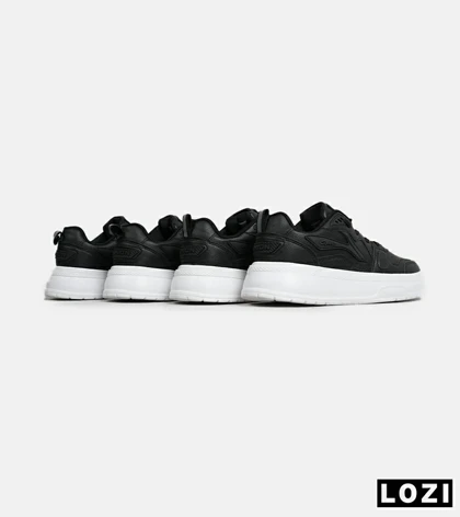 کفش کتانی مردانه مشکی سفید FASHION مدل 6726