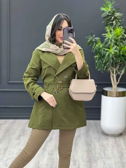 بارانی چهاردکمه آستین سگک