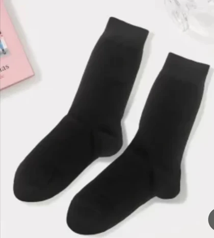 تولیدی جوراب ساق بلند مردانه مشکی ساده 12 جفتی برند نایکی