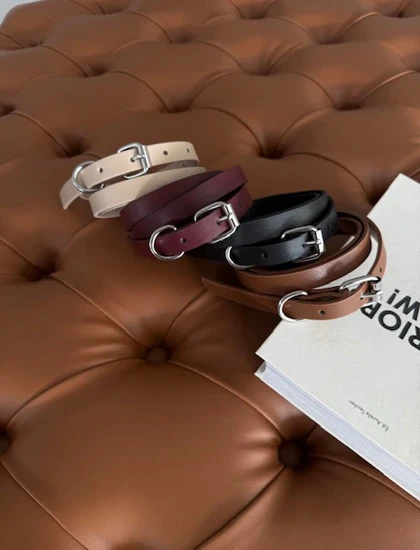 کمربند زنانه ترک وارداتی- سگک نقره ای- در چهار رنگ