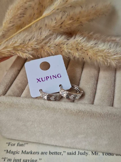 گوشواره حلقه نگینی ژوپینگ M63