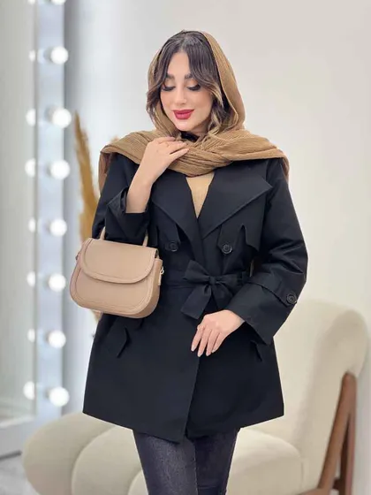 بارانی ژیله پاگن کمر دار