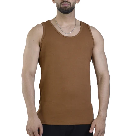 رکابی تنک تاپ کبریتی مردانه کچ مدل 4B0233 قهوه ای روشن