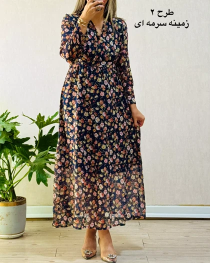 پیراهن حریر گلشید 1