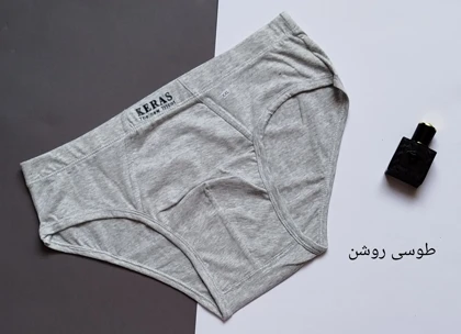 شورت تک مردانه نخ پنبه مدل هفتی برند زارع لوگو KERAS