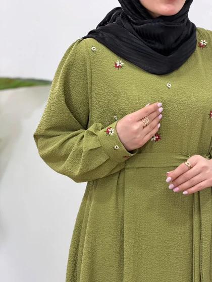 پیراهن مانتویی گلدوزی سوفیا