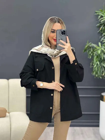 مانتو لینن چهار جیب
