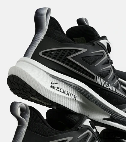 کفش کتانی مردانه مشکی طوسی NIKE zoom X