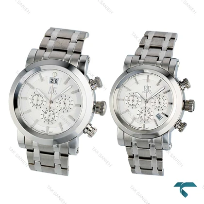 ساعت ست اسپرت انزو EC-2168AES کورنوگراف سیلور صفحه سفید سه موتوره Enzo-8123-S