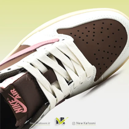 نایک ایر جردن 1 لو تراویس اسکات دارک پونی پینک (DZ4137-206)