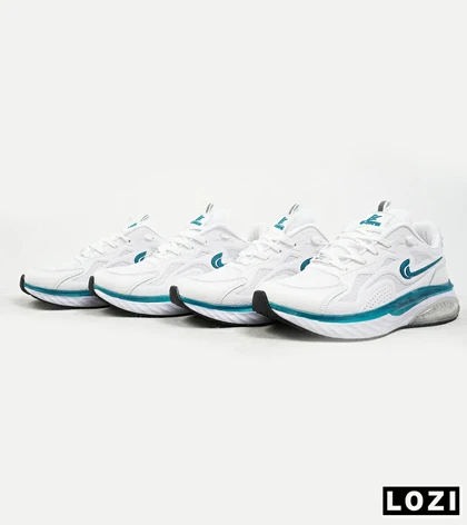 کفش کتانی مردانه سفید آبی Nike air max pluse