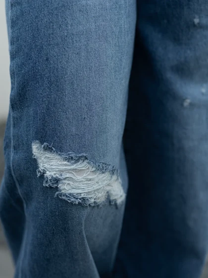 شلوارجین زنانه مدل وایدلگ قد110 شناسه 71303