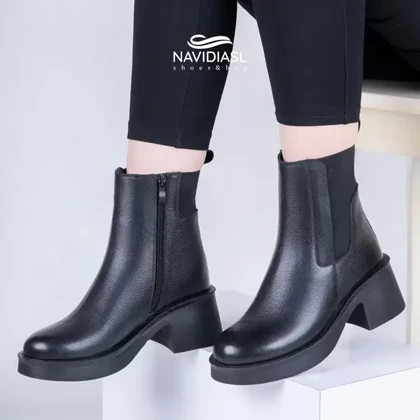 نیم بوت زنانه چرم اسپرت کد 3028025