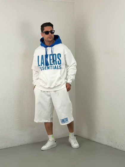 ست هودی و شلوارک9027LAKERS