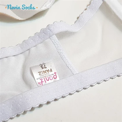 سوتین زنانه پانیذ مدل فنردار گیپوری هارنس دار کد 66397